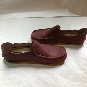 Olukai Nohea Nubuck Leather Loafers US 10 EU 40